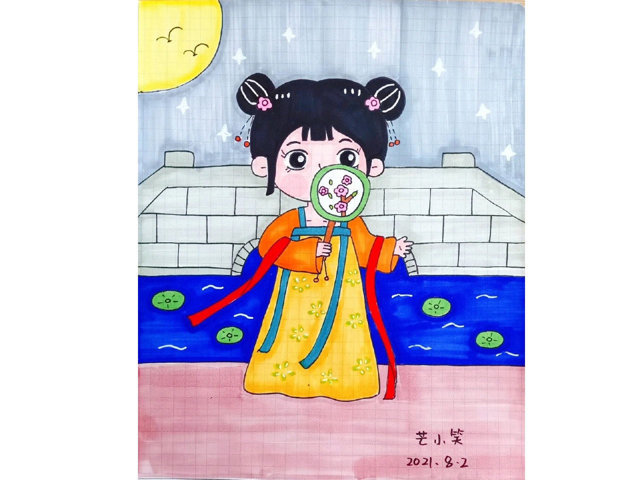 古装可爱人物简笔画图片