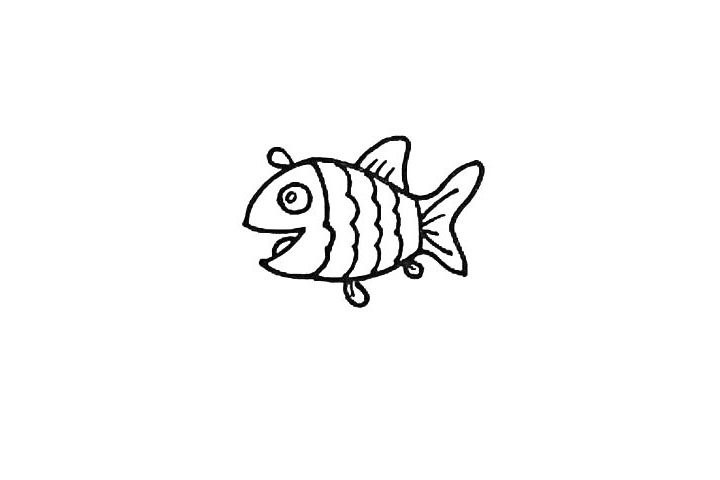 小鱼简笔画画法步骤