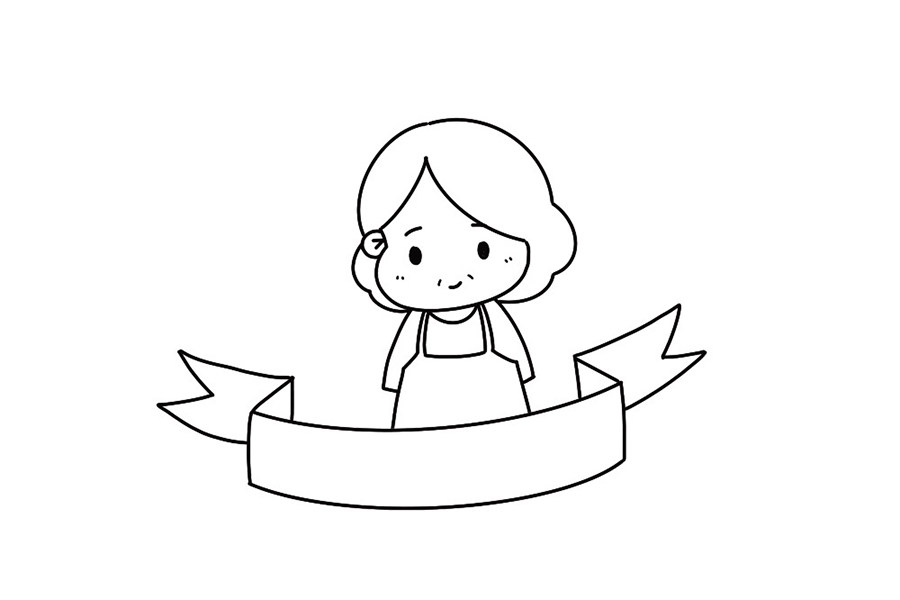 如何画母亲节卡通简笔画