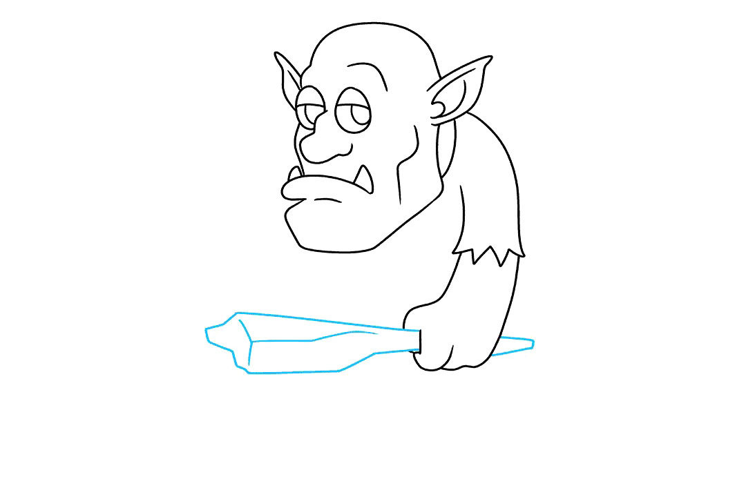 如何画绿巨魔简笔画
