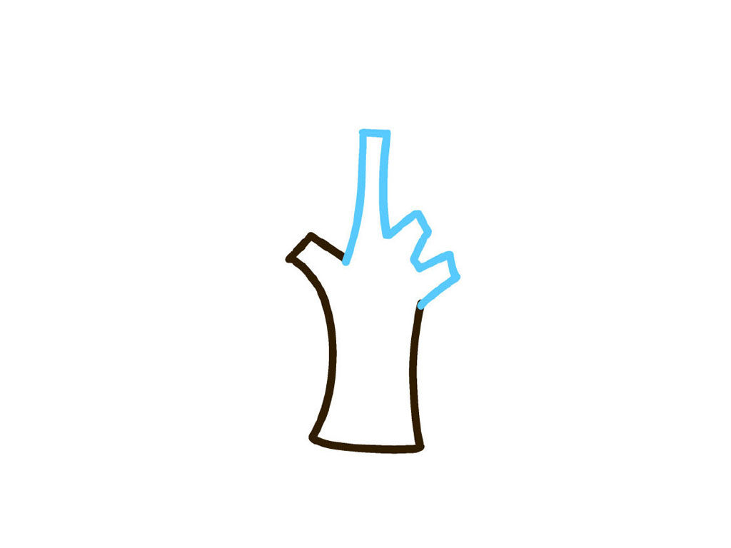 小树简笔画画法步骤