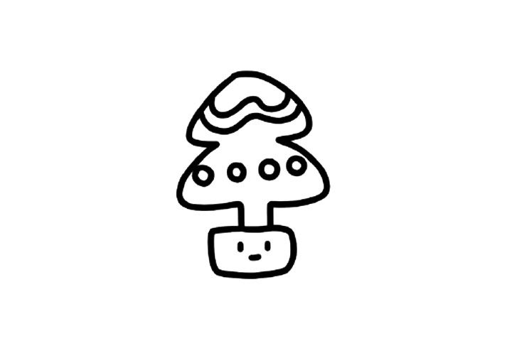 可爱圣诞树怎么画