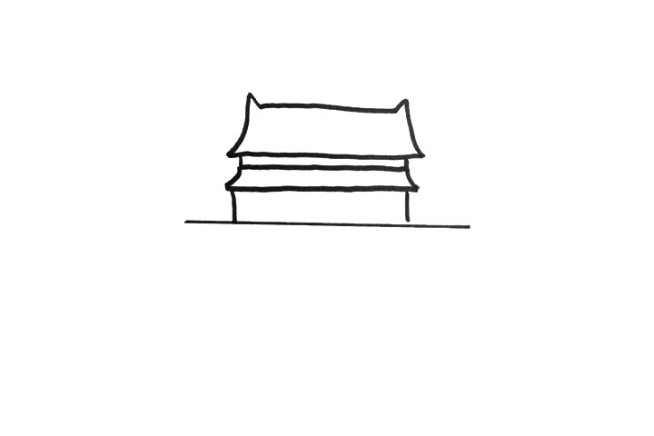 简单的天安门怎么画