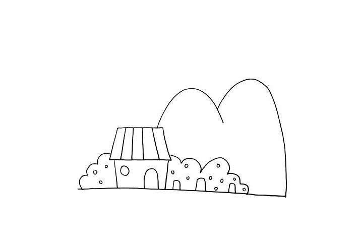 彩虹屋简笔画画法步骤