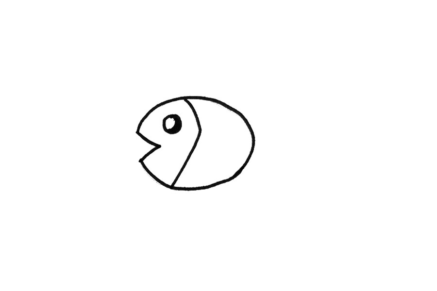 小学生画的简单小鱼简笔画