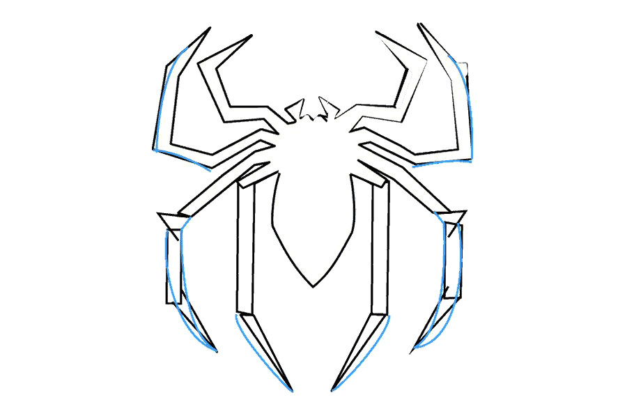 简单的蜘蛛侠简笔画步骤