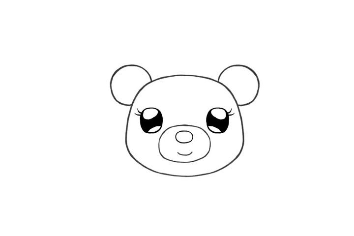 小熊MM简笔画教程