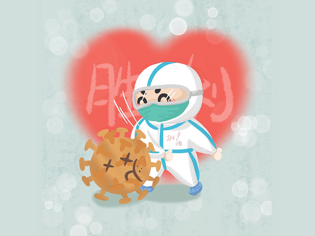 可爱的抗疫医护人物简笔画图片