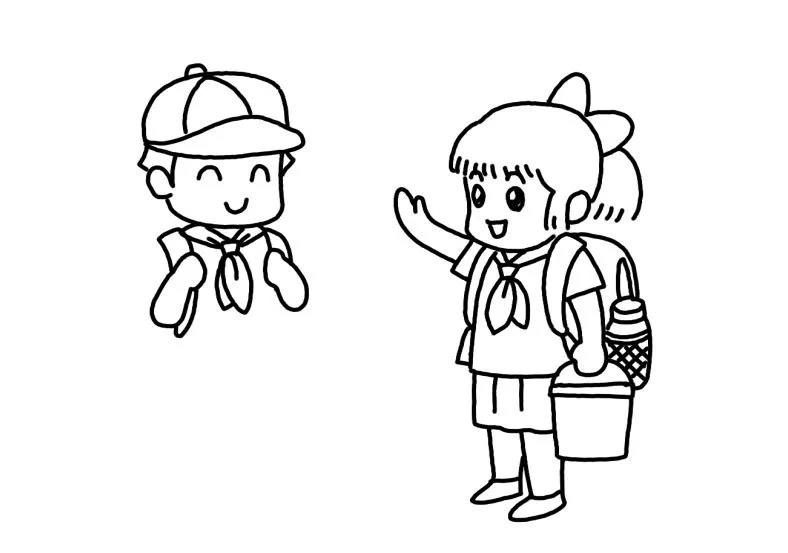一起来画开学季简笔画吧