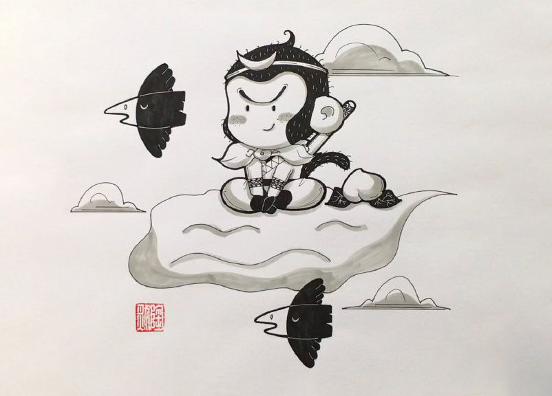 西游记人物卡通唐僧师徒四人简笔画图片