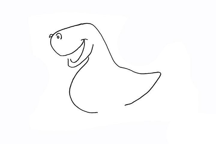 恐龙简笔画画法步骤
