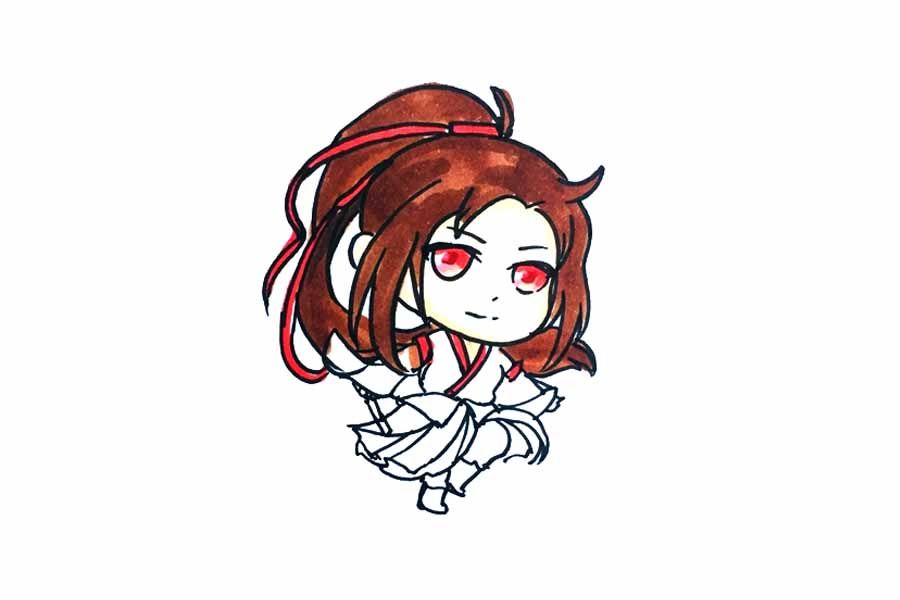 魔道祖师魏无羡简笔画画法