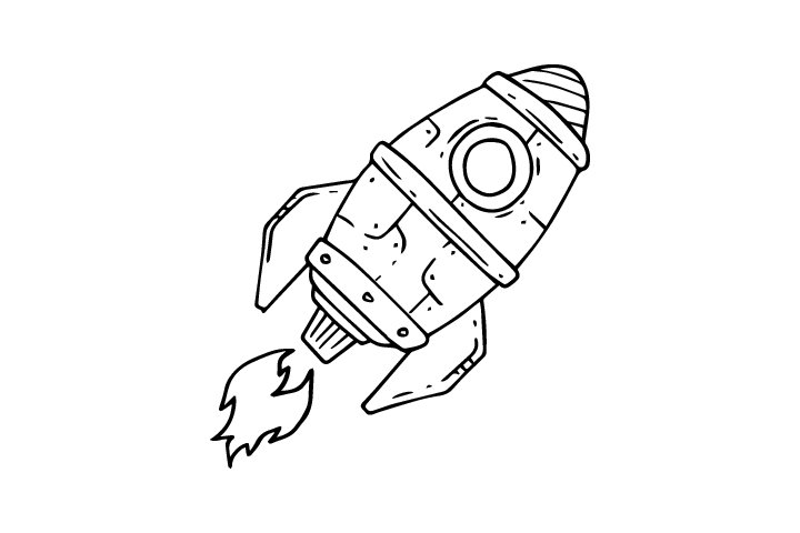 宇宙航天飞行器简笔画