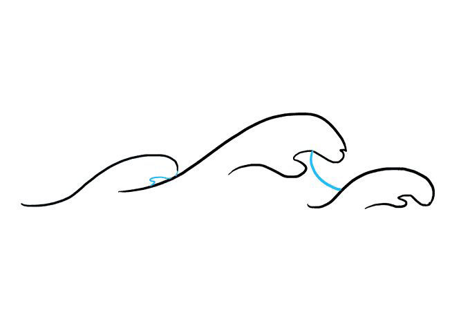 海浪怎么画