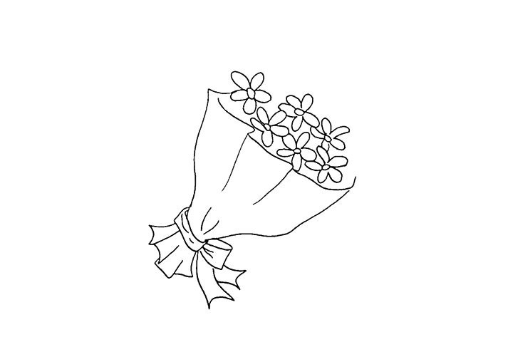 一束花简笔画画法详解