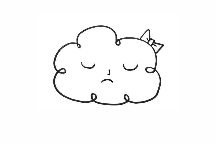 下雨的云简笔画画法步骤