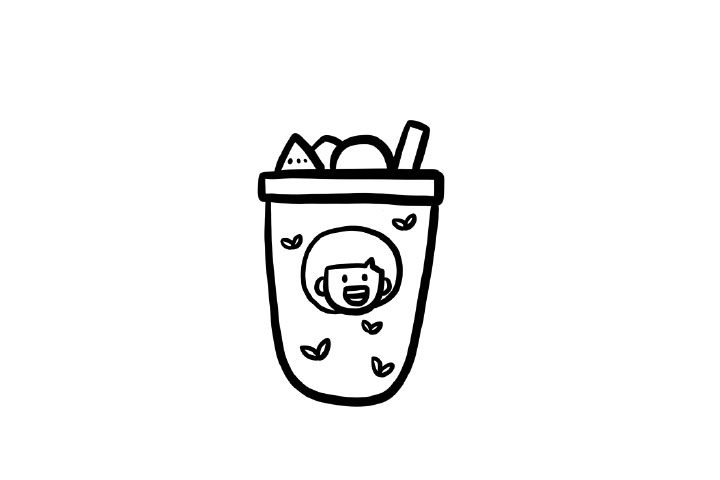 缤纷水果茶简笔画画法步骤