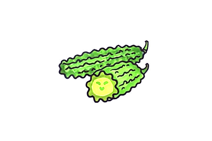 苦瓜简笔画怎么画