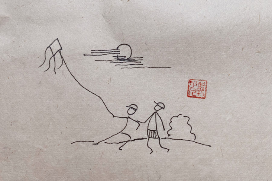 悠闲的生活简单绘画表达方法