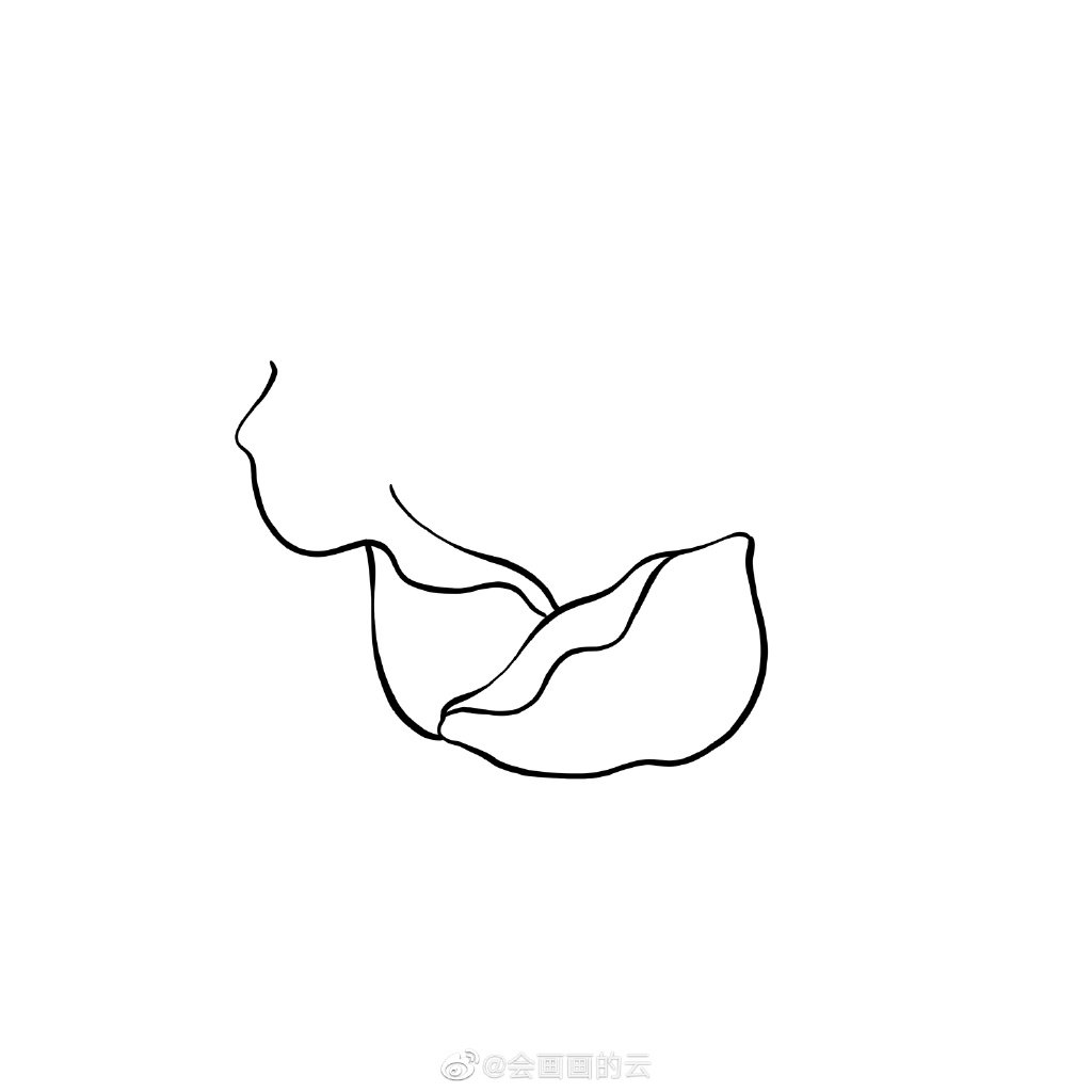 一学就会的简笔画 玫瑰花简笔画画法步骤