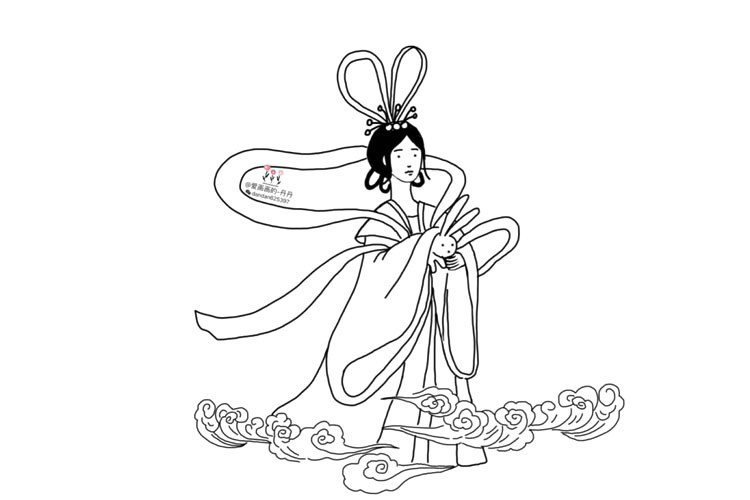嫦娥怎么画