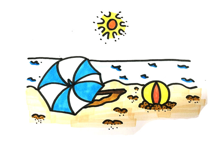 夏天怎么画