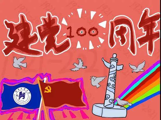 百年礼赞 我心向党 庆祝建党一百周年绘画图片
