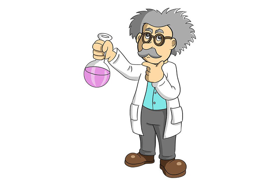 如何画卡通科学家