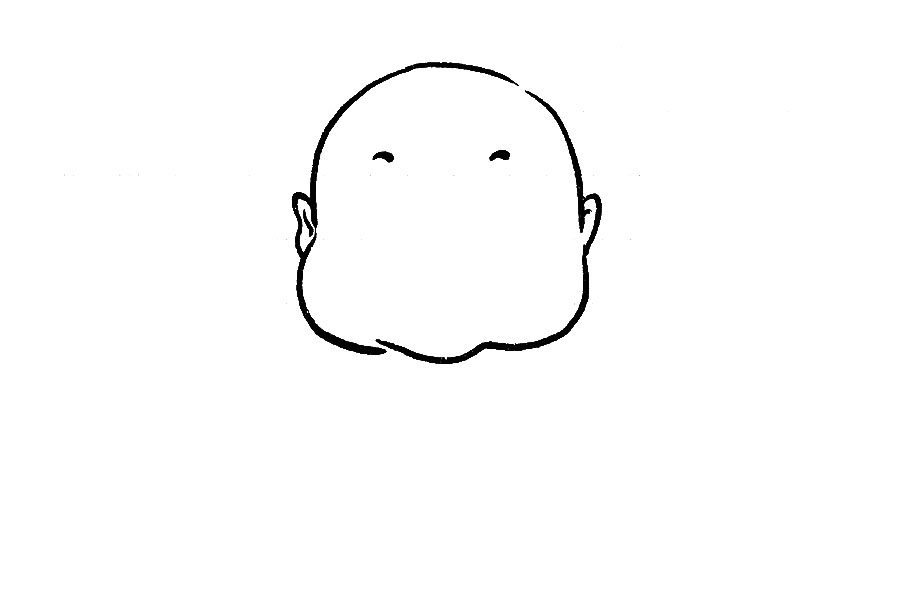 小胖宝宝简笔画画法步骤
