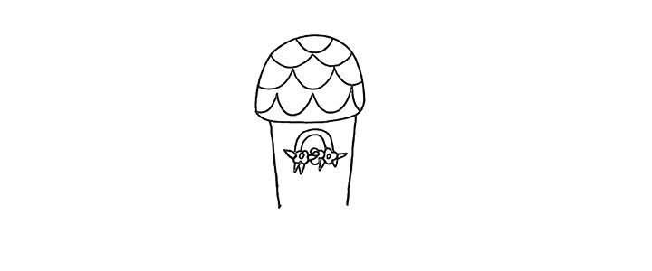 海上小屋简笔画教程