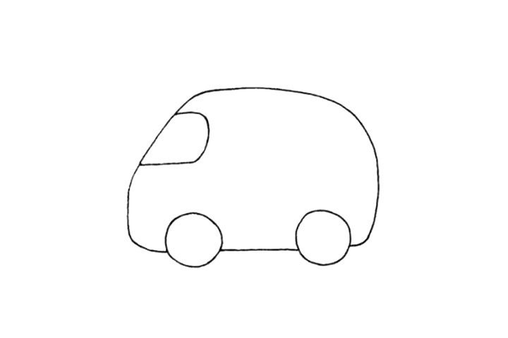 简单四步画胖胖的救护车