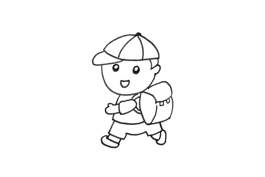 如何画可爱小学生