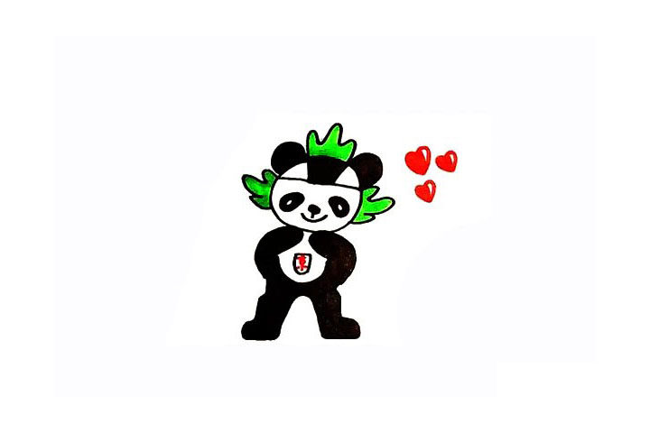 福娃晶晶简笔画画法步骤