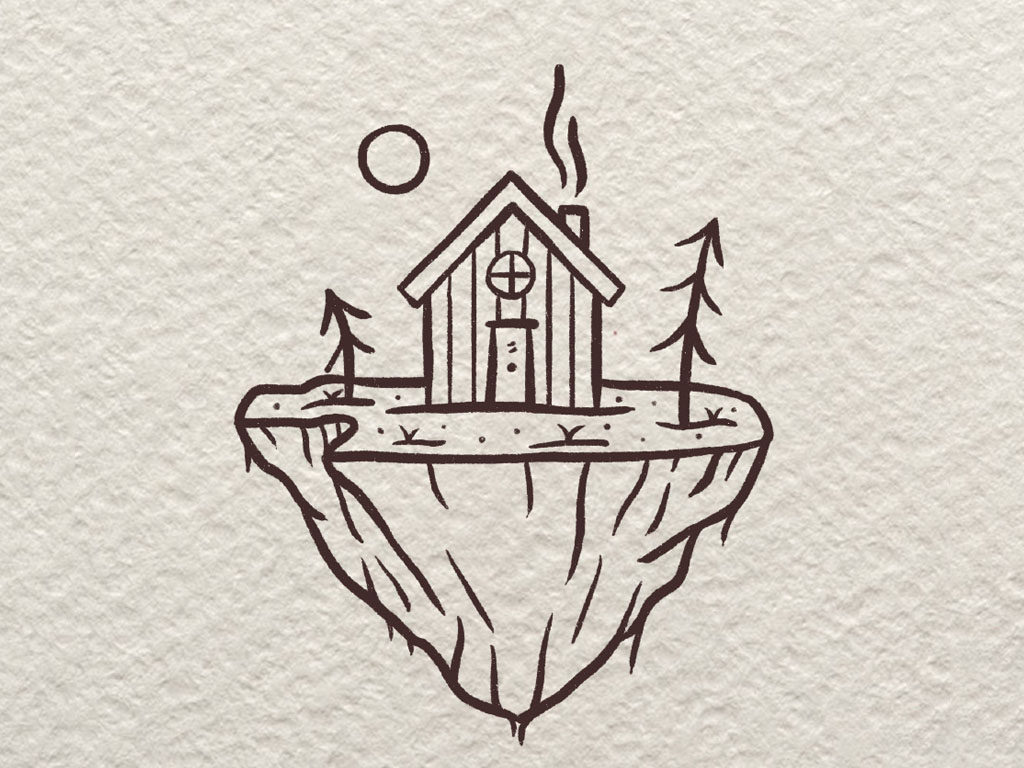 超级简单的房屋风景简笔画