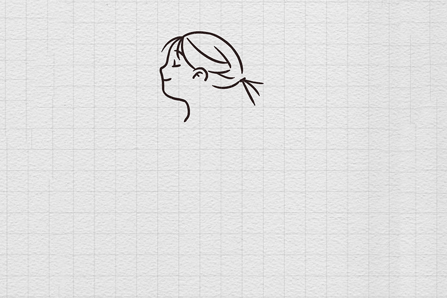 美少女头像简笔画怎么画