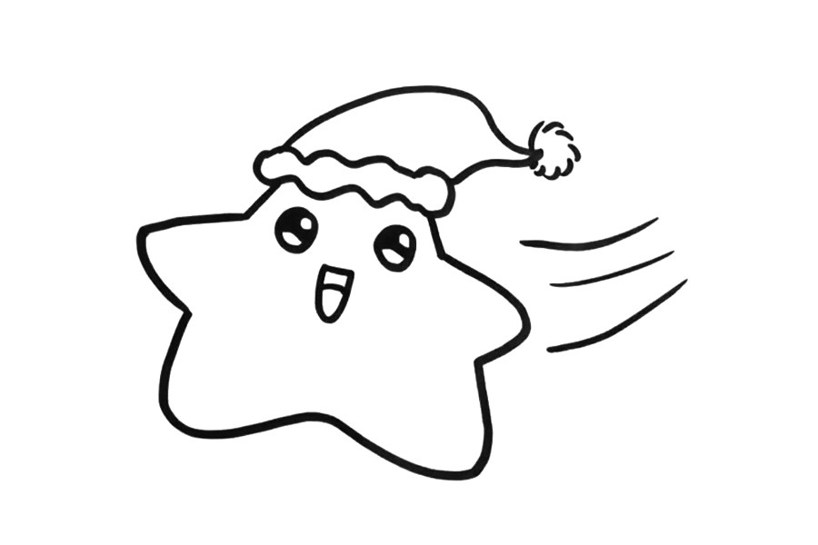 漂亮的卡通小星星简笔画画法