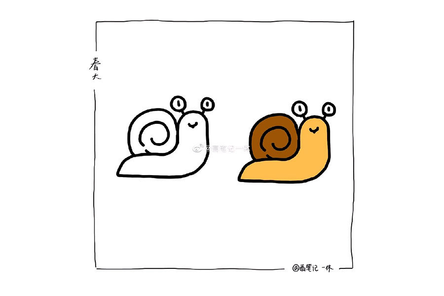 一组春天素材简笔画