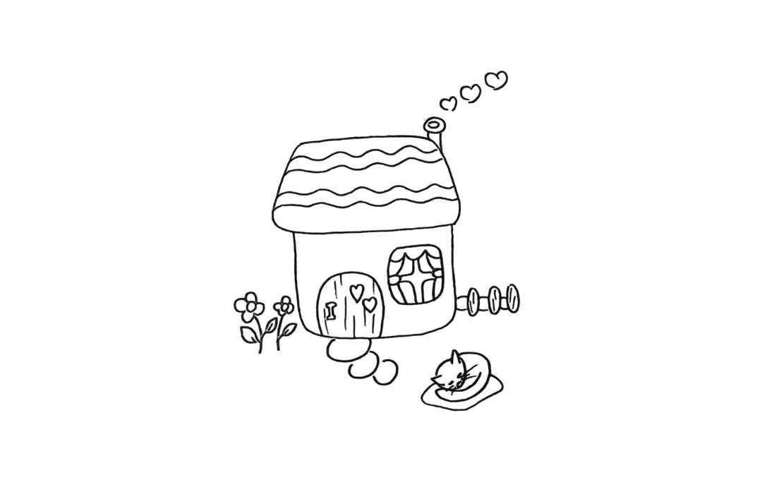 小房子简笔画画法