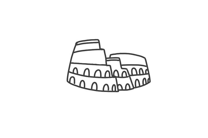 罗马斗兽场怎么画