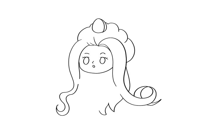 简笔画叶罗丽仙子茉莉怎么画
