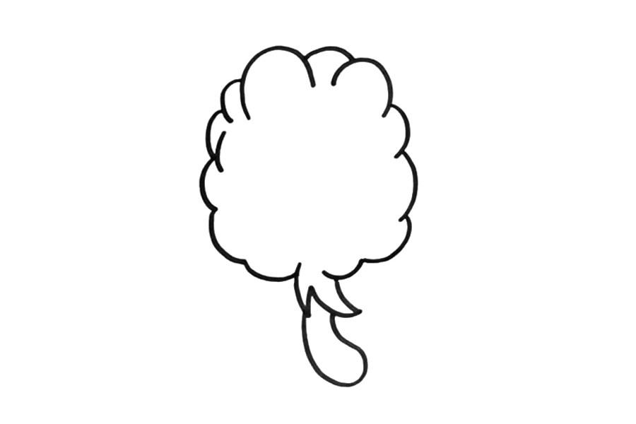 绵绵泡芙简笔画画法步骤