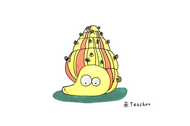 小海螺简笔画画法步骤