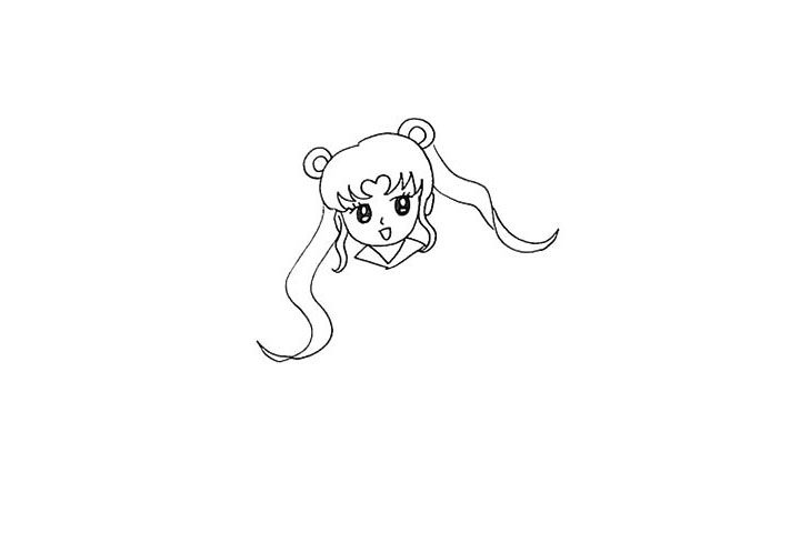 美少女战士简笔画画法步骤