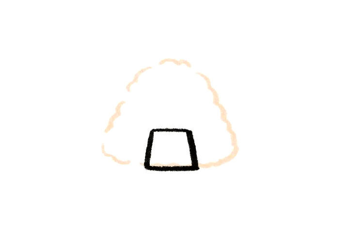 简单可爱的饭团怎么画