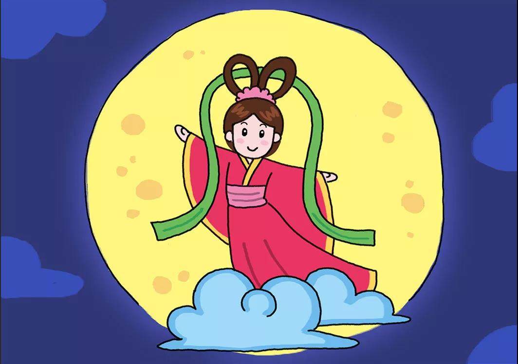 嫦娥姐姐简笔画画法步骤