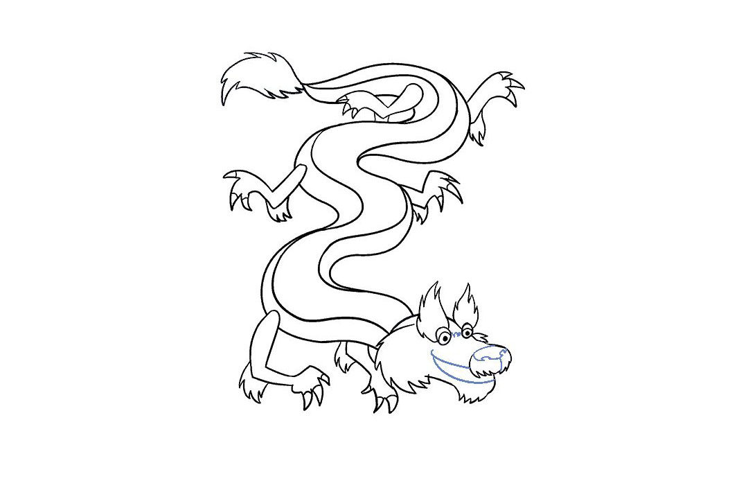 如何画腾飞的中国龙简笔画