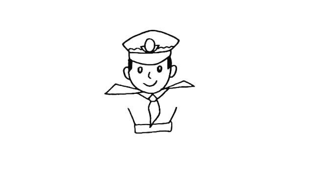 警察简笔画画法步骤