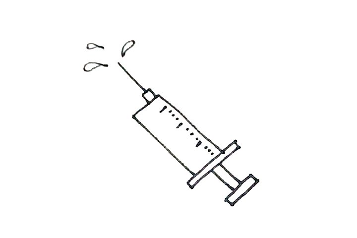 针管简笔画怎么画