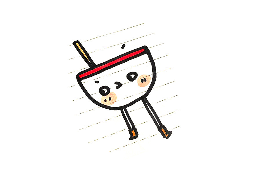 一组可爱小吃简笔画图片