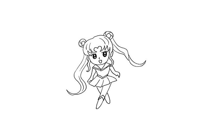 美少女战士简笔画画法步骤